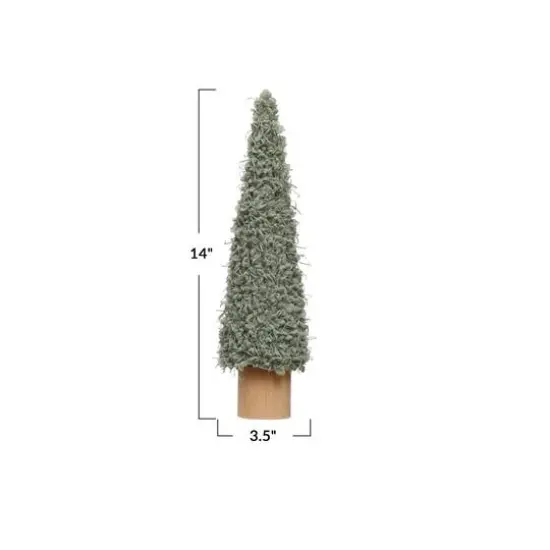 Hello Honey&reg; 14" Mint Green Fabric Tree D&eacute;cor Accent with Wood Base {4}