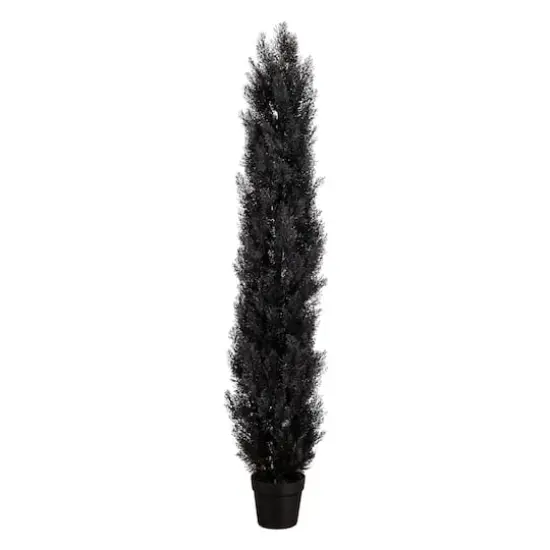 6ft. UV Resistant Artificial Halloween Black Cedar Tree (Indoor/Outdoor) {1}