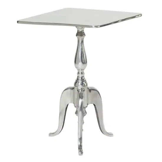 16" Silver Traditional Accent Table {1}
