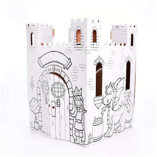 Easy Playhouse Fairy Tale Castle Cardboard Playhouse {3}