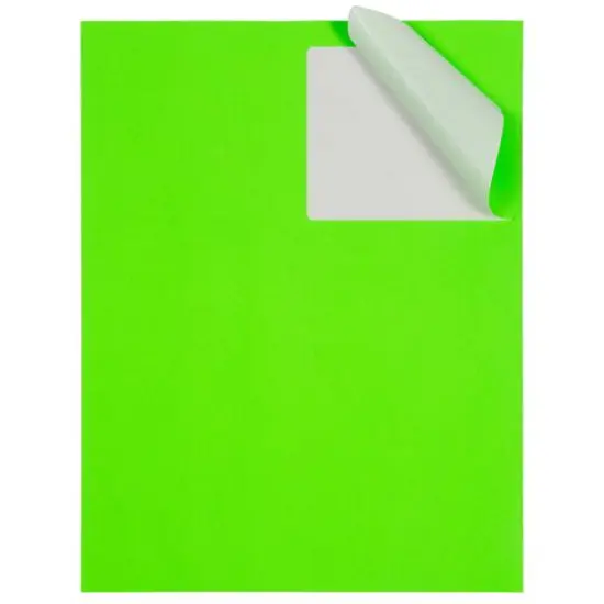 JAM Paper Adhesive Shipping Labels, 3.33" x 4" Neon Green {5}