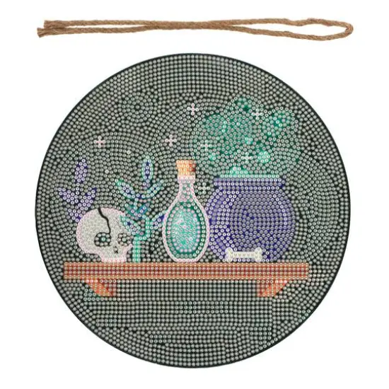8" Potions Round Wood Plaque Diamond Art Kit by Make Market&reg; {3}