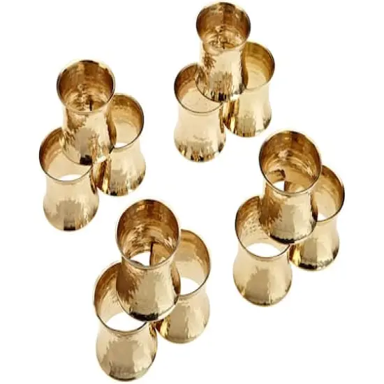 DII&reg; Hammered Gold Napkin Rings, 12ct. {1}