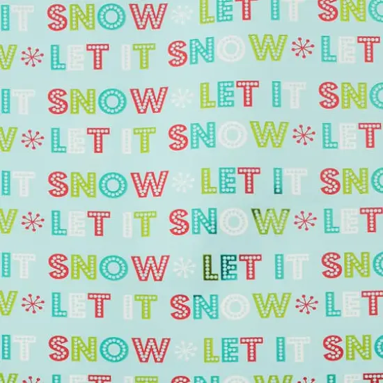 JAM Paper Light Blue Let it Snow Gift Wrap {1}
