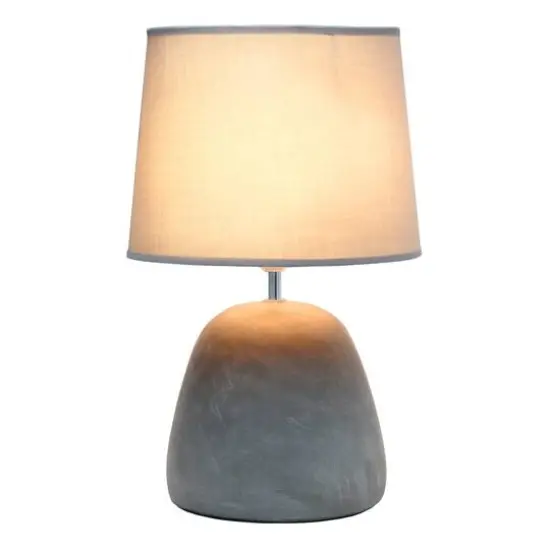 Simple Designs&trade; 17" Round Concrete Table Lamp Gray {3}