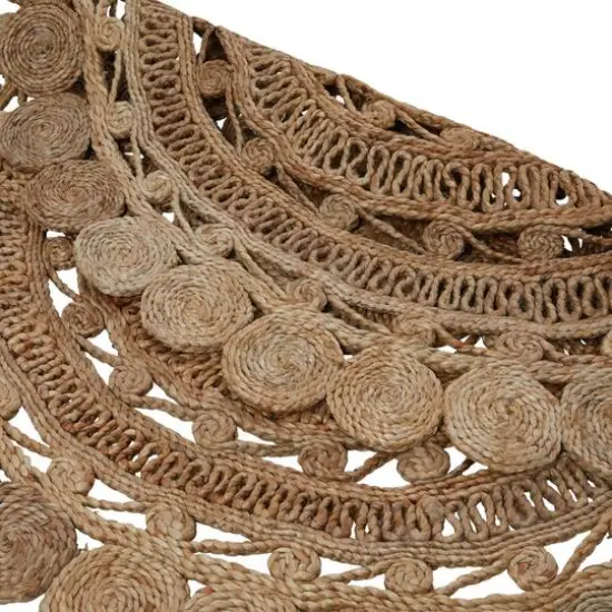 Hello Honey&reg; Natural Boho Hand Woven Jute Rug, 48" {4}