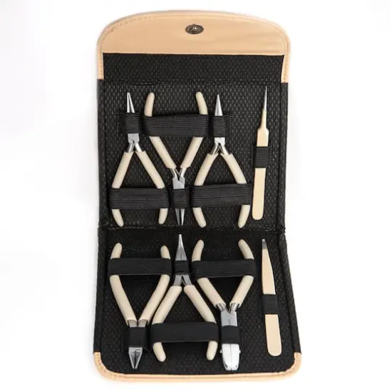 The Beadsmith&reg; Fashion Color Plier Set & Clutch Desert Beige {4}