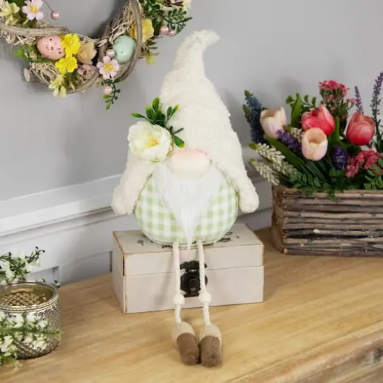 10.5" Plush Sitting Gnome with Dangling Legs Spring Figurine {3}