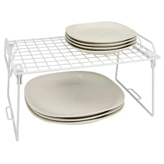 Kitchen Details White Foldable Stacking Shelf {1}