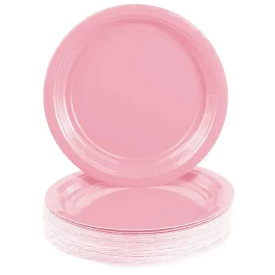 JAM Paper 7" Paper Party Plates, 50ct. Pink {4}