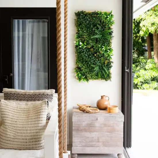 20" x 40" Framed Hawaiian Islands Artificial Living Wall Art Panel {7}