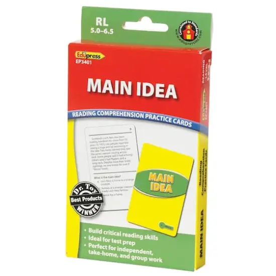 Edupress&reg; Main Idea Practice Cards, Levels 5.0-6.5 {1}