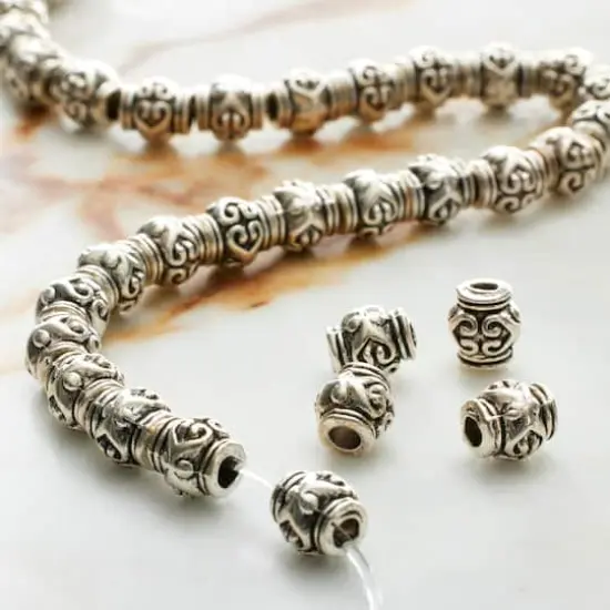 Antique Silver Metal Rondelle Beads, 7mm by Bead Landing&trade; {3}