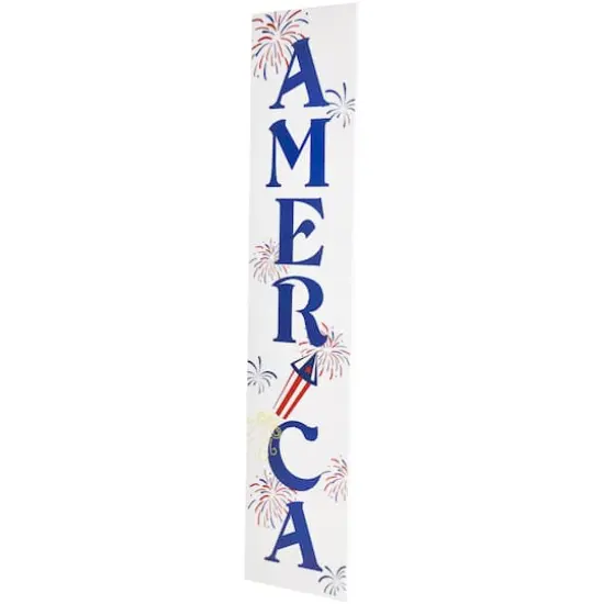 36" America Fireworks Wooden Wall Sign {5}