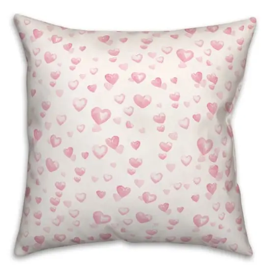 Heart Bubbles Pattern Throw Pillow {1}