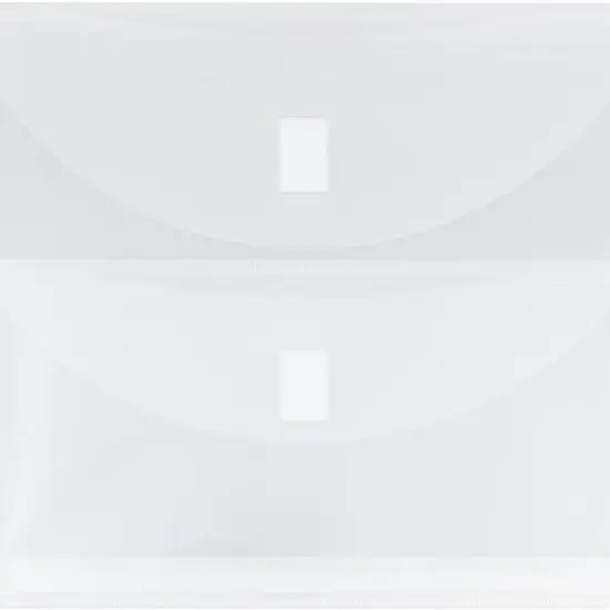 JAM Paper 9.75" x 13" Clear Plastic 2 Pocket Hook & Loop Closure Booklet Envelopes, 10ct. {1}