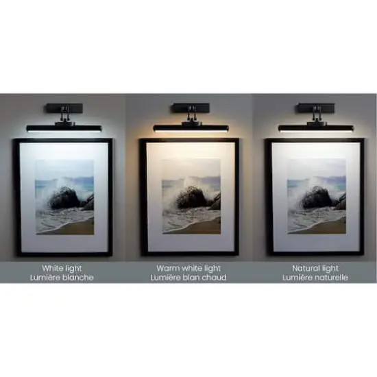 Rechargeable LED Wall-Mounted Gallery Light by Studio D&eacute;cor&reg; Black {3}