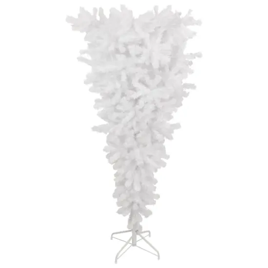 5.5ft. Unlit Upside Down White Spruce Artificial Christmas Tree {1}