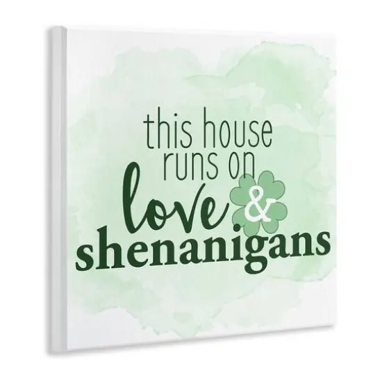 Stupell Industries Love & Shenanigans Family Shamrock Phrase Wall Plaque Art {4}