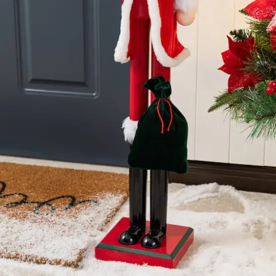Glitzhome&reg; 42"H Wooden Christmas Santa Nutcracker {7}
