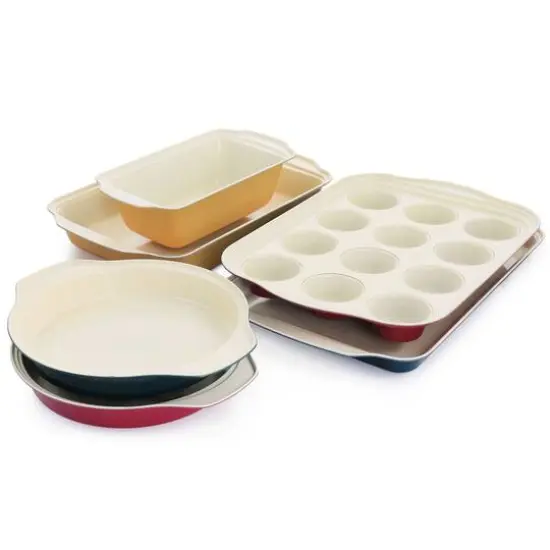 Spice by Tia Mowry Savory Saffron Ceramic Nonstick Bakeware Set {6}