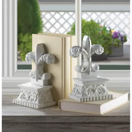 8.5" Fleur-De-Lis Decorative Bookends {3}