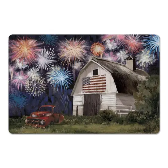 Painted Barn Fireworks Floor Mat, 18" x 27" {1}