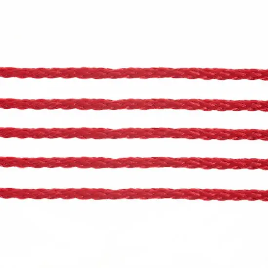 John Bead 4mm Braided Macram&eacute; Cord, 70yd. Red {3}
