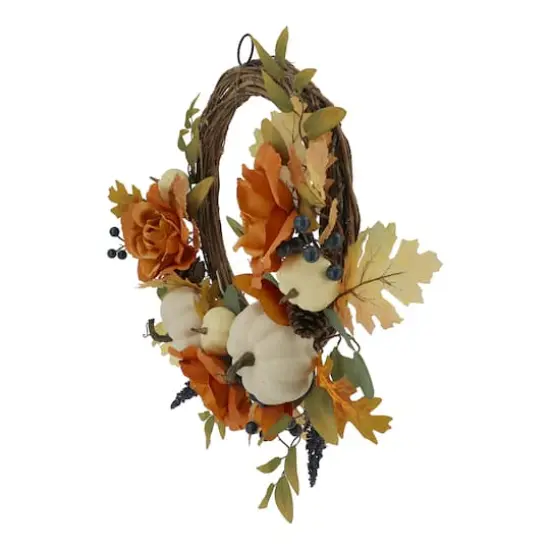 24" Peony & Pumpkin Wreath by Ashland&reg; {4}
