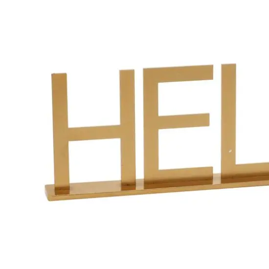 Gold Metal Home & Love Tabletop Sign Set {4}