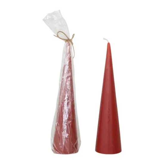 Hello Honey® 10" Holly Berry Red Unscented Tree Shaped Candle {1}