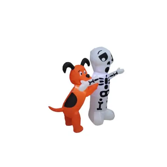4ft. Inflatable Skeleton & Dog {4}
