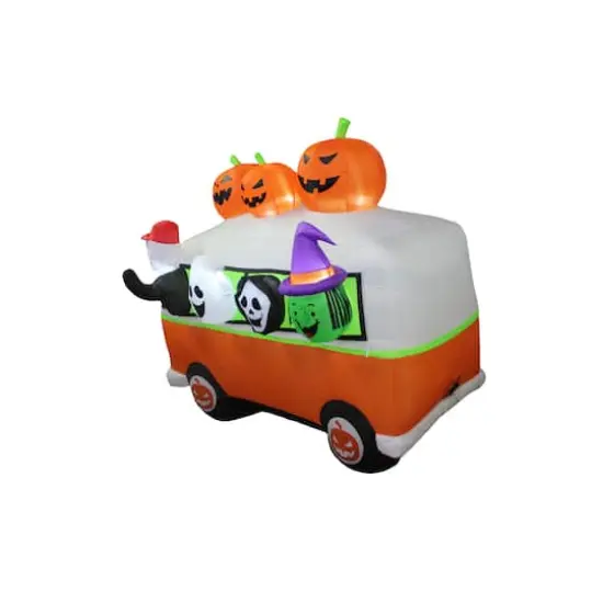 7ft. Inflatable Halloween Vintage Bus {4}