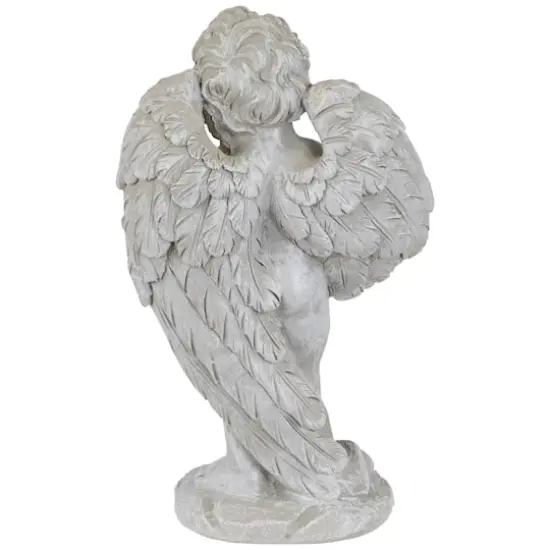 8" Cherub Wrapped in Wings Outdoor Garden Statue {6}