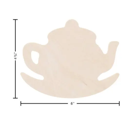 Leisure Arts&reg; 6" Rocking Teapot Wood Shape {4}