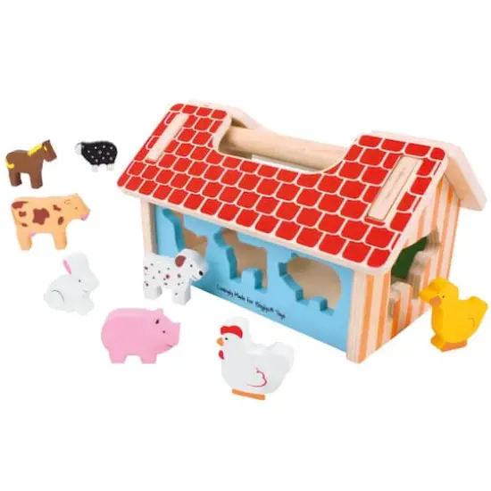 Bigjigs&reg; Baby Farm House Sorter {3}