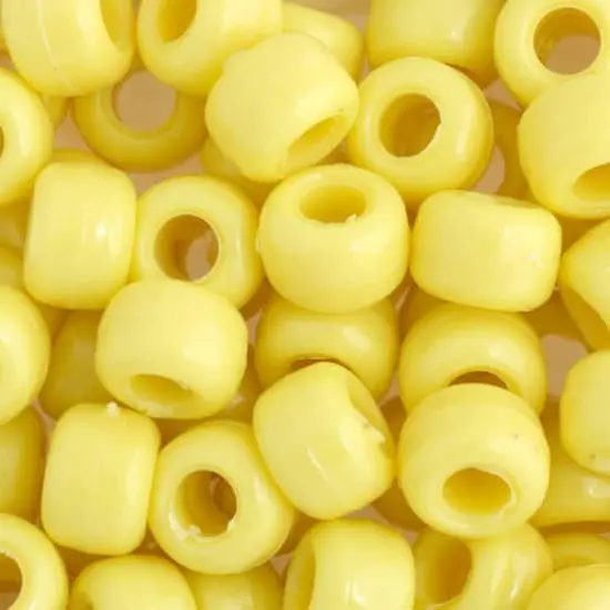 John Bead 9mm Opaque Plastic Pony Beads, 1,000ct. Yellow {1}