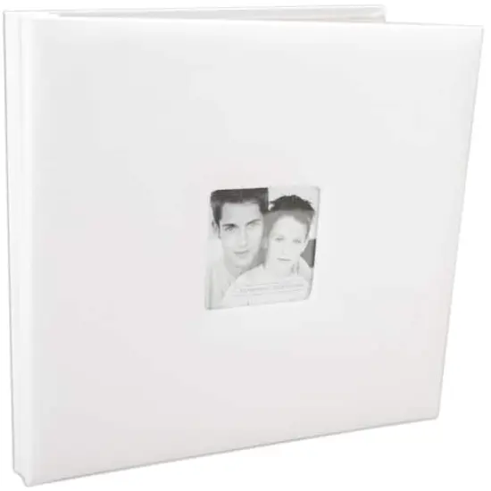 MBI Fashion Fabric Post Bound Album, 12" x 12" White {4}