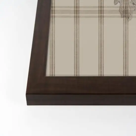 Autumn Fall Brown Plaid Walnut Framed Print {3}