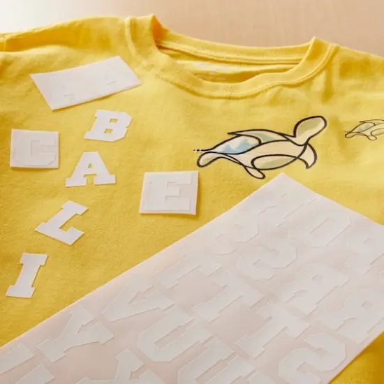 Iron-On White Flocked Athletic Letters by Make Market&reg; {3}