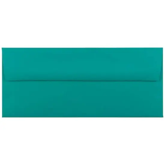 JAM Paper 8.5" x 11" Letter Paper & Envelopes #10 Business Stationery Set, 100ct. Sea Blue Brite Hue {4}