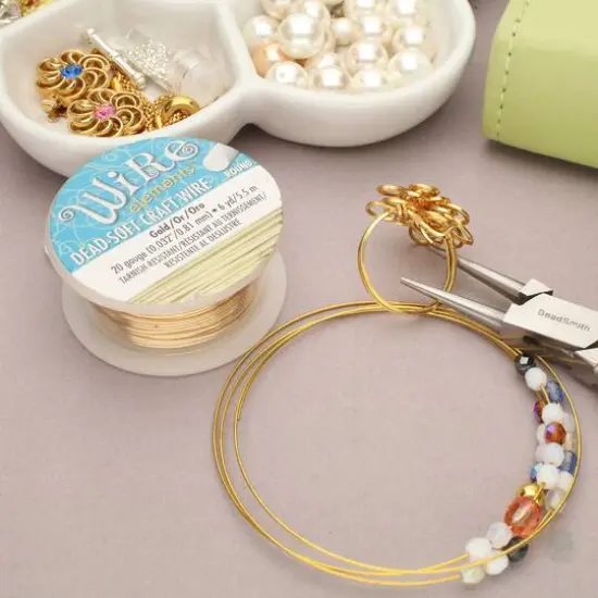 The Beadsmith® Wire Elements™ 20 Gauge Tarnish Resistant Soft Temper Wire, 6yd. Gold {4}