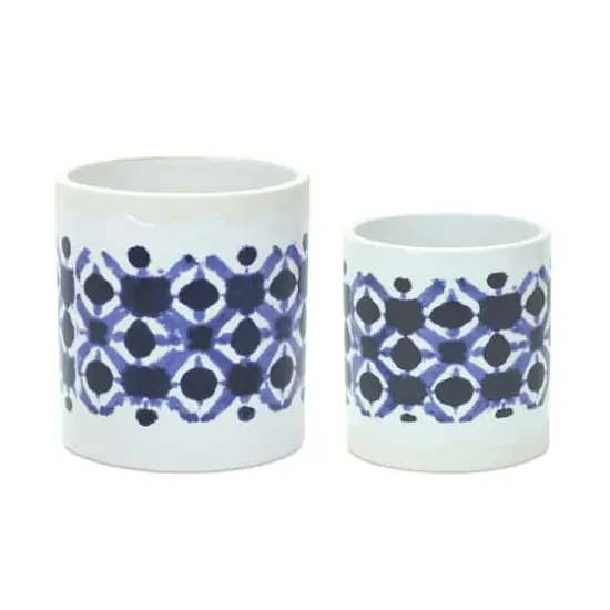 Abstract Tie-Dye Print Ceramic Pot Set {1}