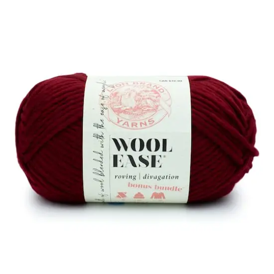 Lion Brand&reg; Wool-Ease&reg; Roving Bonus Bundle Yarn Cranberry {1}