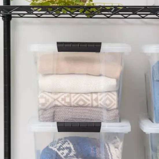 IRIS&reg; 20.5qt. Buckled Clear Boxes with Clear Buckle Lids, 6ct. {14}