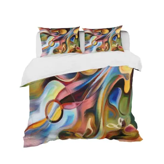 Designart 'Luxury Geometric Fall Leaves Pattern Mid-Century Modern Wall Clock {1}