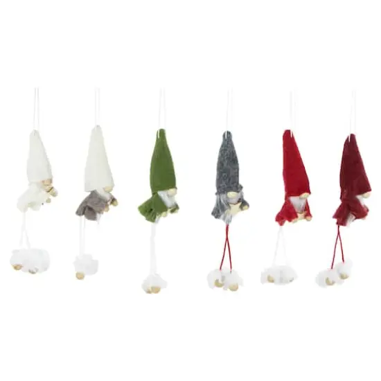 6ct. Gnomes with Stars Plush Christmas Ornaments {6}