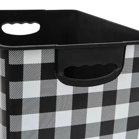 Simplify Checkered Black & White Storage Tote Bin {6}