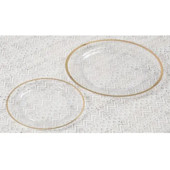 Clear & Gold 40 Piece Dinner & Lunch Plate Set by Celebrate It&trade; {4}