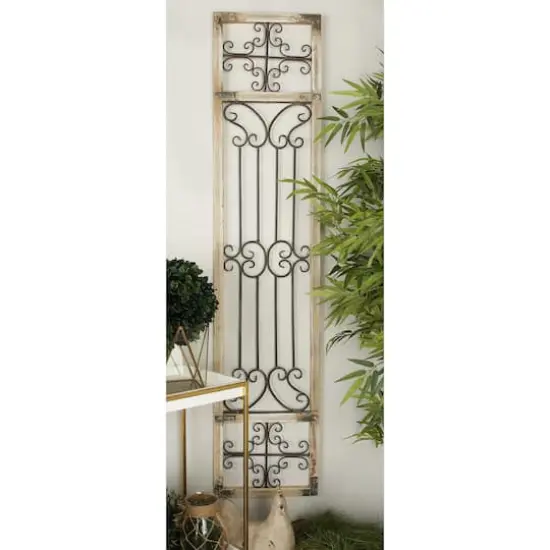72" Gray Metal Traditional Ornamental Wall Decor {9}
